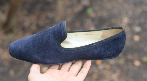 Jimmy Choo Pumps Size: Ladies eu38 Color: Navy Suede Leather uppers - Picture 11 of 12