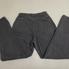 Vintage Wrangler Womens Jeans 14x32 Black Denim Logo 90s Grunge Rockabilly Rodeo