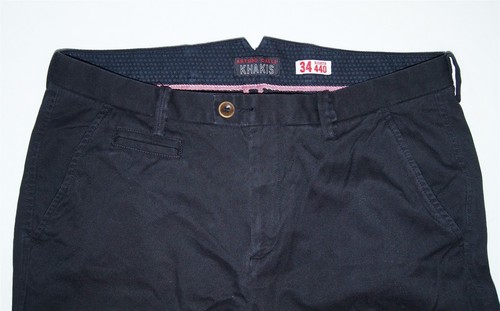 Pantalones para mujer Chinos negros talla 34 x 33 100 % algodón de Arturo Calle - Imagen 3 de 6