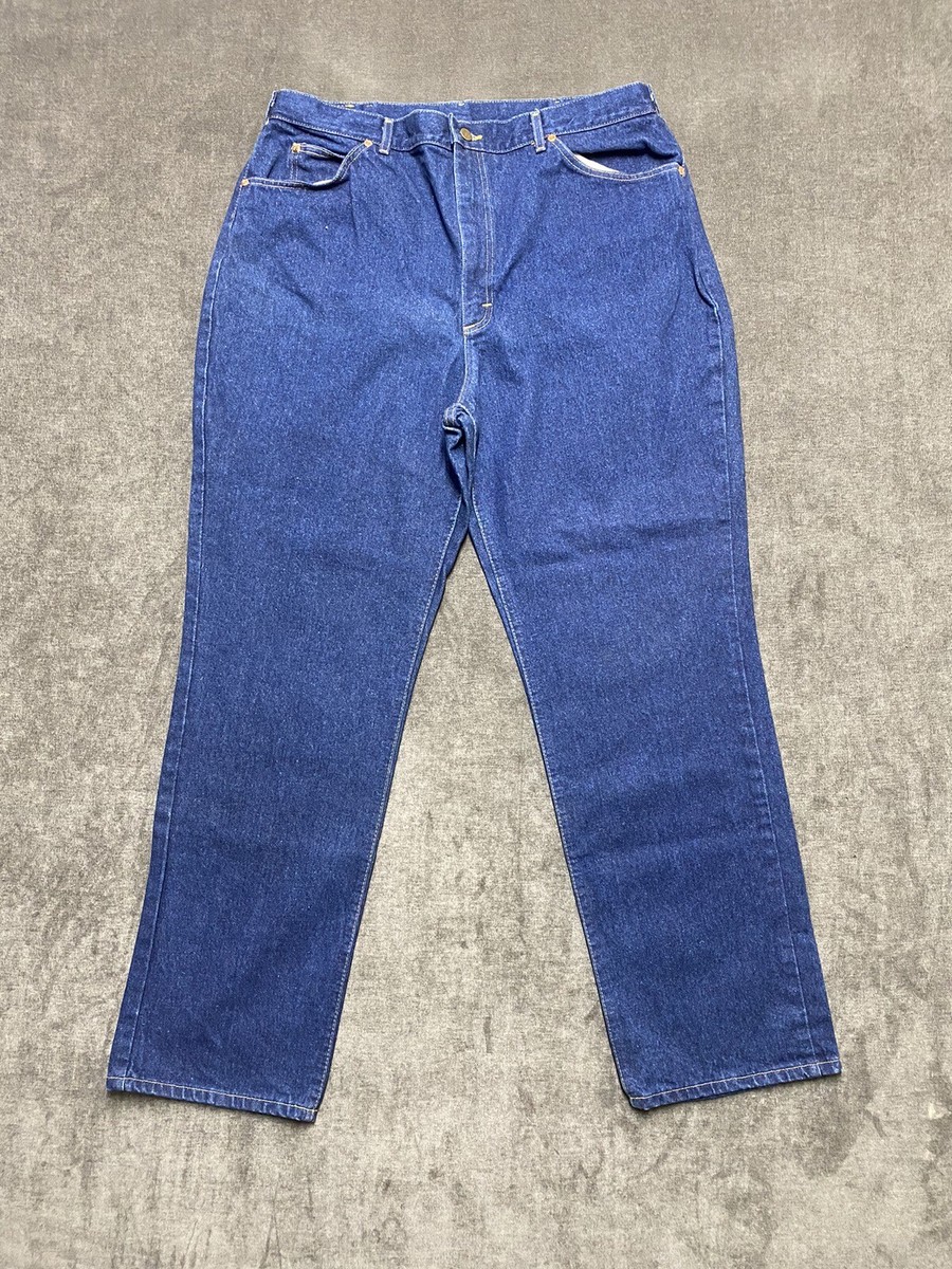 Vintage Lee Jeans Men's 40 Blue Denim Cotton fits 36x30 Dark Wash