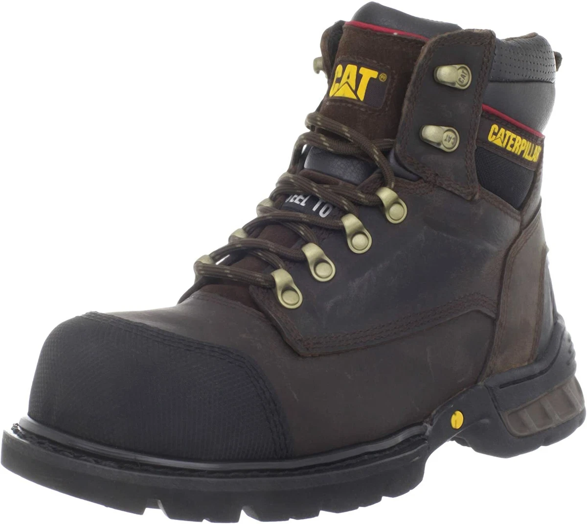 Caterpillar Mens SPARTAN Steel Toe EH Work Industrial Brown Boots | eBay