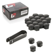 20x Felgen Radschraube Abdeckkappe Sechskant 17 mm Mattschwarz für MERCEDES-BENZ