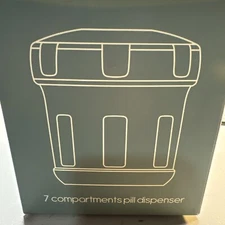 Supplement Medication Pill Dispenser with 7 Compartments