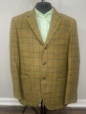 Huckberry Harris Tweed 100% Wool Blazer Jacket Green Country Hunt Fish Shoot 41R