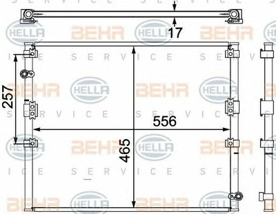 8FC 351 300-001 Hella Condensador De Aire Acondicionado