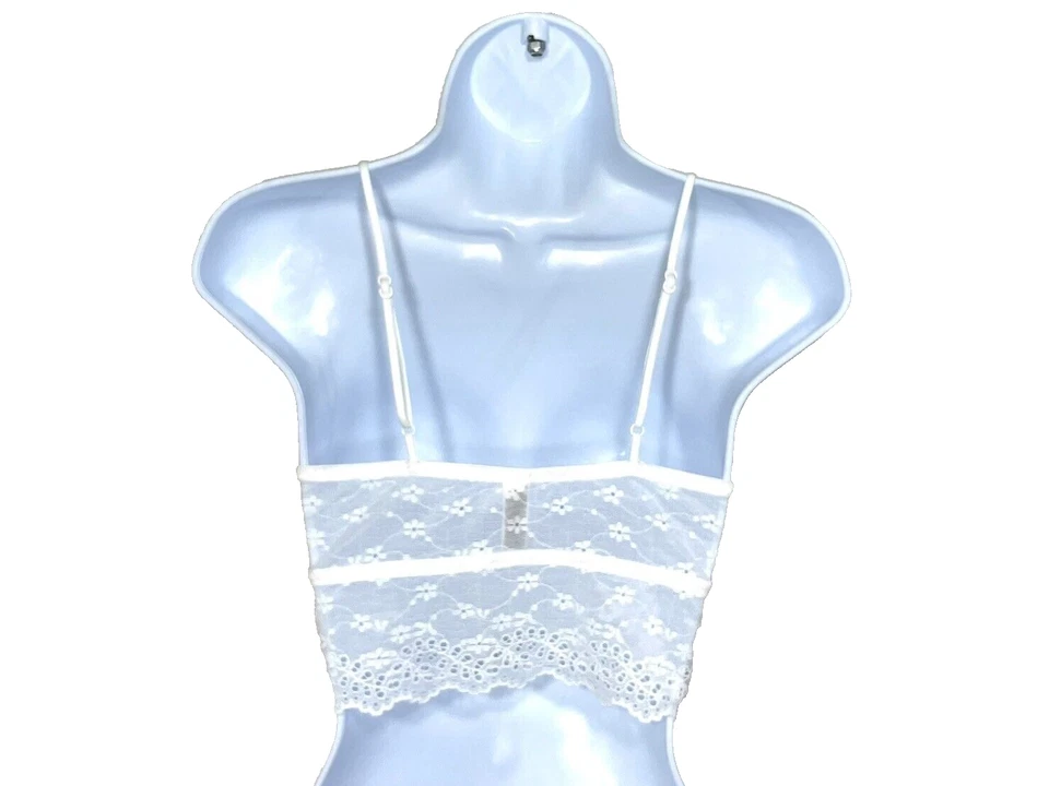 Bralette de ojales inspirado en M para mujer b.tempt'd by Wacoal 910219 blanco nuevo con etiquetas Foto 3 de 4