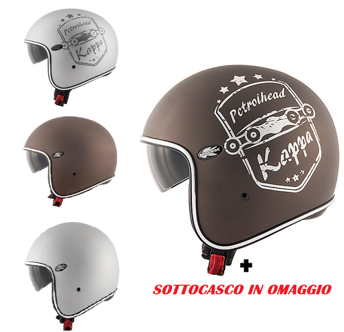 Casco Moto Jet Custom Scooter Omologato Visiera Sole Interna Vintage | eBay