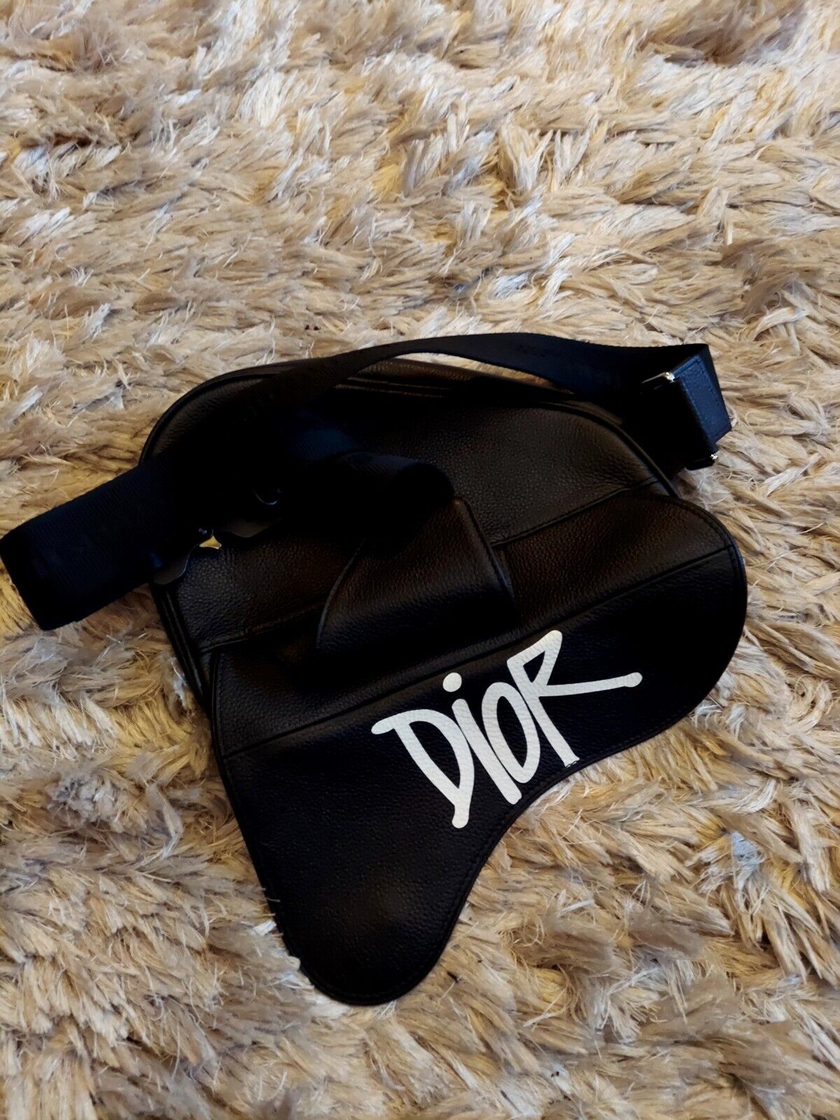 Christian Dior Saddle Bag, Black Leather - image 3