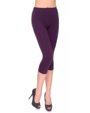 WOMEN'S LADIES CROPPED 3/4 LEGGINGS ACTIVE CAPRI LENGTH STRETCHY PANTS SIZE 6-24