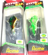 Acme 1/8 Rattlin Hyper R.I.P. Jig (Lot of 2-Green Ripper/Glow Green Splash-1.5")