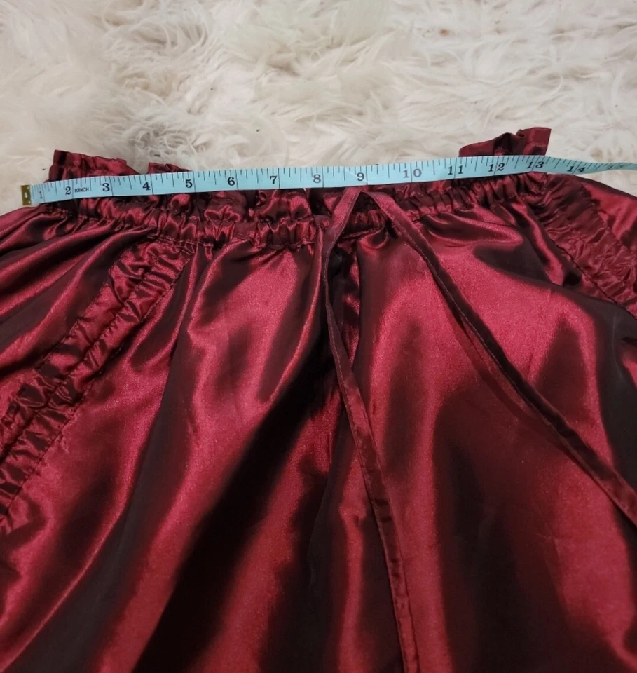 Костюм ручной работы бурганди эпохи Возрождения атласная юбка от Alter Egos Bazaar - Изображение 3 из 4