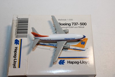 Herpa Wings 1:500 Flugzeug 505437 Boeing 737-500 Hapag-Lloyd D-AHLI OVP Klebestr