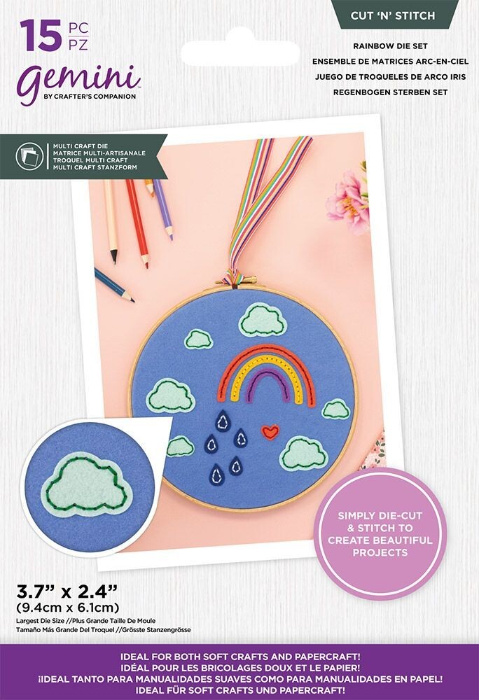 Gemini Cut 'n' Stitch Multi Craft - Rainbow Dies by Crafters Companion