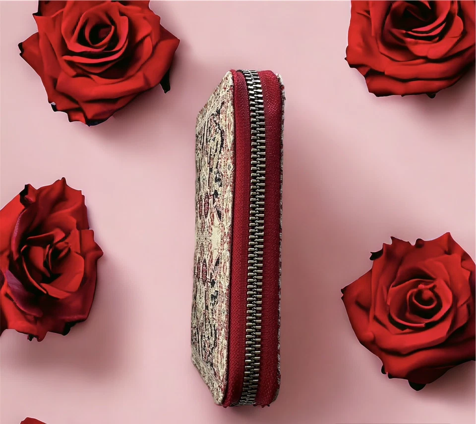 Turkish Women’s Purse Slim Zipper Design with Card Holder Coin Pocket Purse - Image 3 of 4