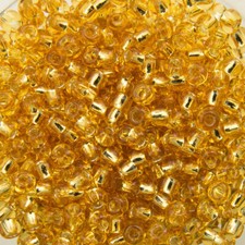 11/0 TOHO ROUND Silver Lined Medium Topaz Seed Bead 8g 