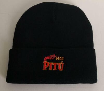 Pitu Strickmütze, Hot Pitu, Cachaca, schwarz, Mütze, Kopfbedeckung, Neu