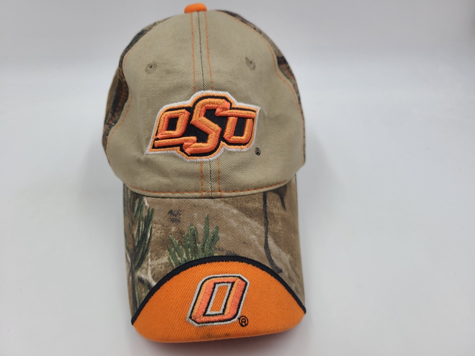 Oklahoma State Cowboys Camo Adjustable NCAA Hat in Brown