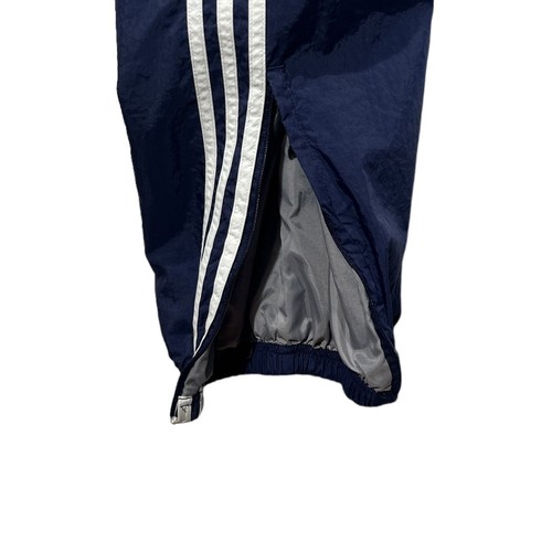 Adidas Y2K Nylon Track Pants Size L Navy 3 Stripe Retro Gorpcore Streetwear Vibe - Picture 7 of 11