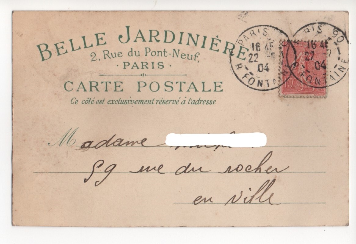Carte Postale Ancienne AK Paris – Souvenir De La Belle Jardinière – Petit Trianon