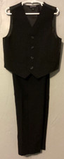 Boys Size 5 Formal Black Vest Pants Set George