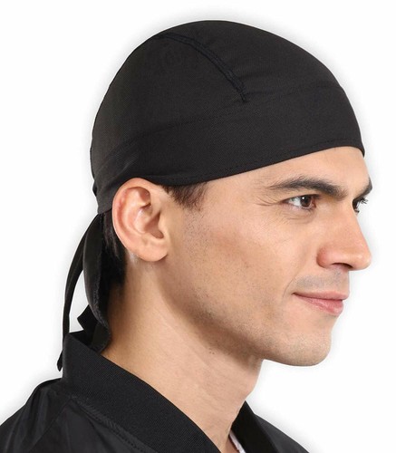 Men Biker Bicycle Do Doo Adjustable Bandana Skull Cap Du Rag Headband Beanie Hat - Picture 12 of 35