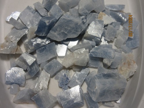 Blue Calcite Natural Rough Stones Close Out 4.9 Ounces BCNRSCO-1 - Picture 4 of 5