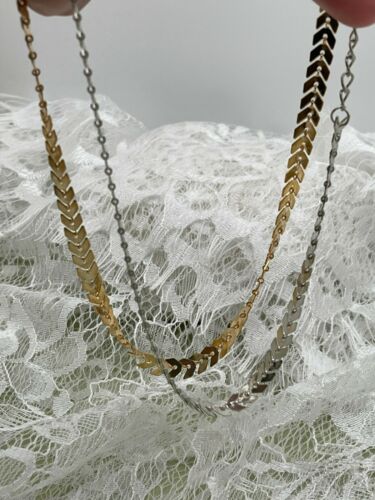 Gold Tone & Silver Tone Chevron Design Double Wrap Bracelets (2 Bracelets) - Picture 7 of 11