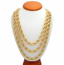 Men's Hip Hop Hollow 10mm 24" 30" 36" Rope Chain Necklace