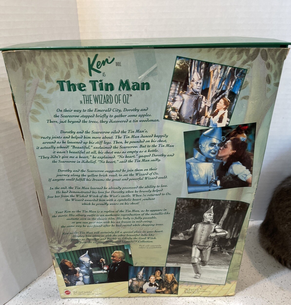 Vintage 90s Barbie Ken Doll as Tin Man from The Wizard of Oz Movie Mattel 1999