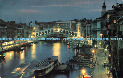 R497988 Venedig bei Nacht Canal Grande und Rialtobrücke Ardo P Marzari