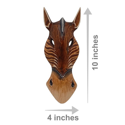 Conjunto mixto de 5 cabezas de caballos arte de pared decoración sostener máscara de madera safari 10 pulgadas - Imagen 8 de 12