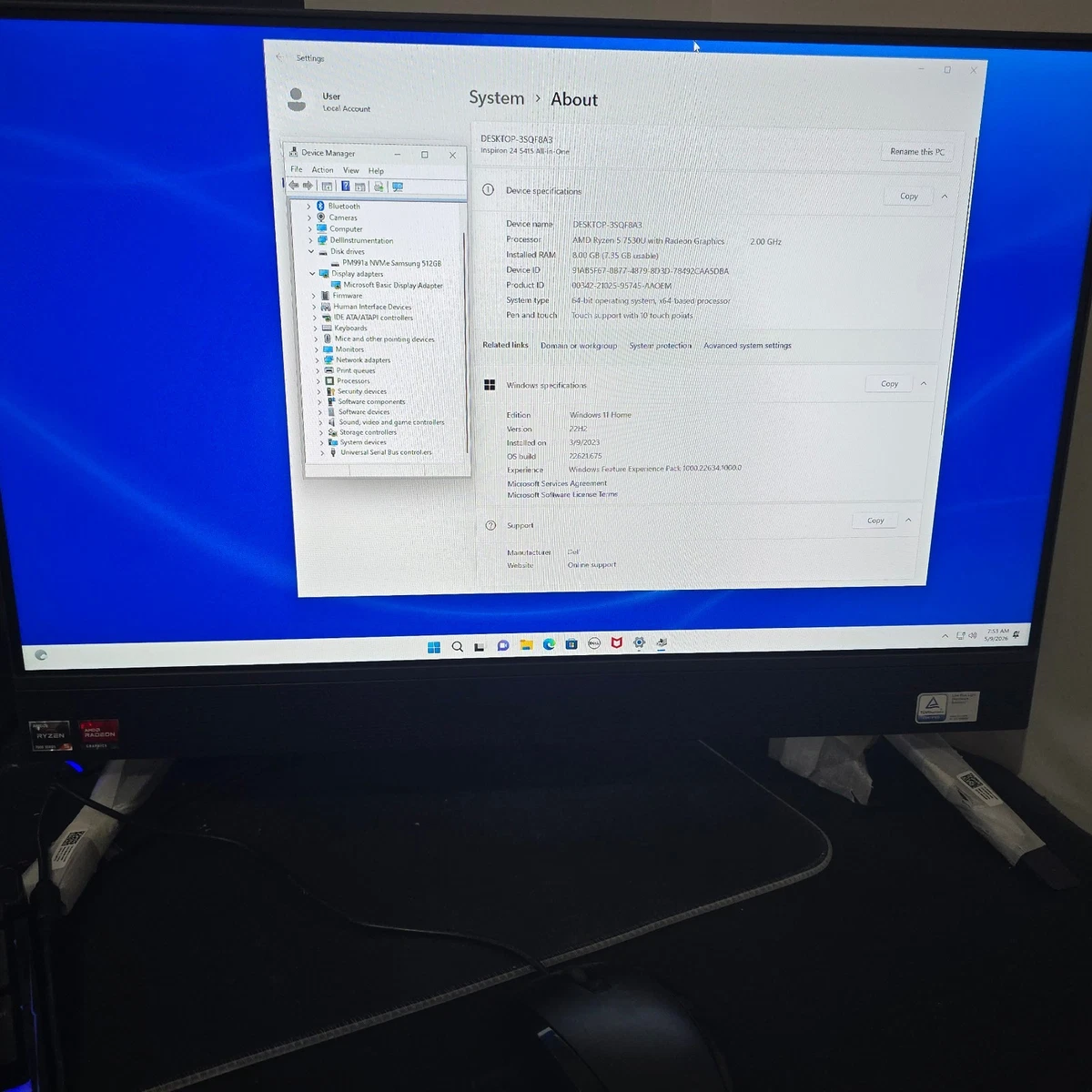 Dell Inspiron AMD Ryzen 5 PC Desktops & All-In-One Computers for