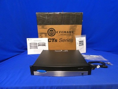 Crown CTs-3000 Two Channel Power Amp w/USP4CN CobreNet Card w/Power Cord, Box