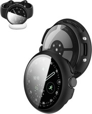 Hard PC Case with Tempered Glass for 45mm Google Pixel Watch 4