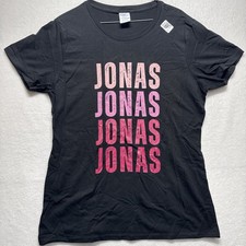 Jonas Brothers Black T Shirt Large Jonas X4 Graphic T
