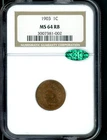 UNITED STATES 1903 INDIAN HEAD SMALL CENT COIN NGC & CAC MS 64 RB        A2