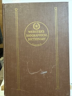 1948 Webster's Biographical Dictionary Biographies 