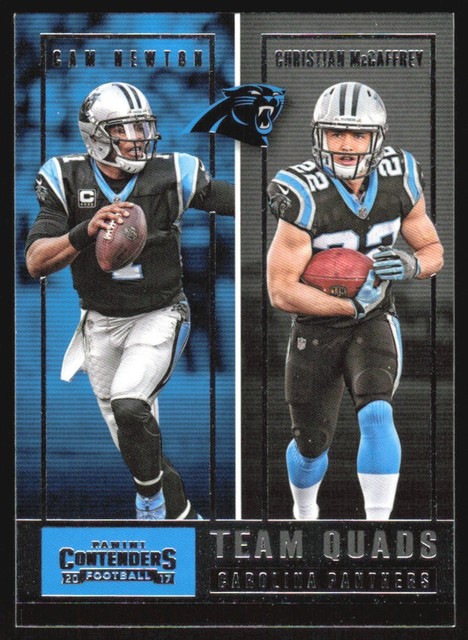 2017 Panini Contenders Team Quads Christian McCaffrey (RC)/Cam Newton/Luke