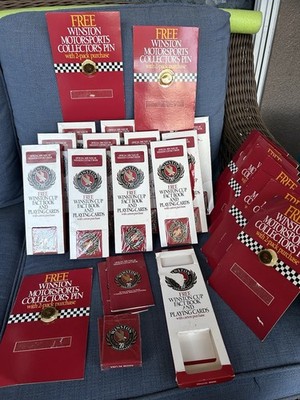 Lot Of  10+ Winston Motorsports Collectors Pin Playing Cards And Fact Book S1