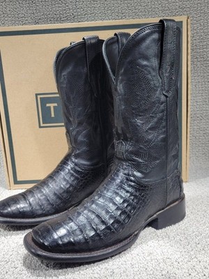 Tecovas The William Men's US Size 8D Midnight Caiman Cowboy Pull-on Boots