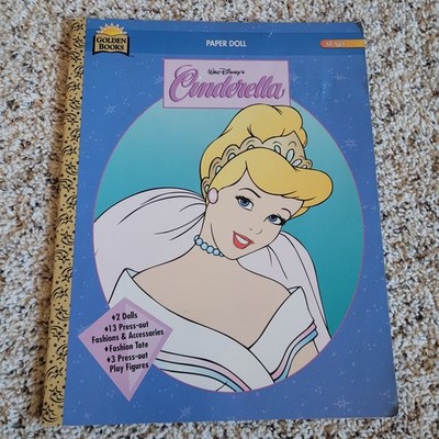 Golden Book Disney Cinderella Paper Doll Book Press-Out Fashions Accessories NEW