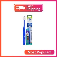 Brilliant Oral Care Kids Toothbrush with Soft Bristles and Round Head, for a Chi