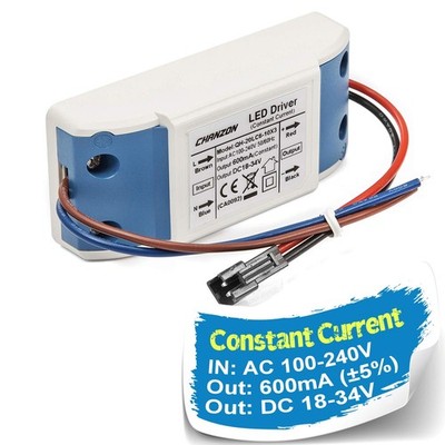 LED Driver 600mA (Constant Current Output) 18V-34V (In: 100-240V AC-DC) (6-10...