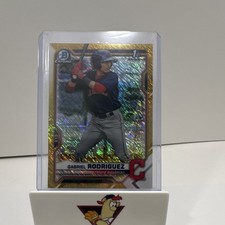 Bowman 2021 Chrome Gabriel Rodriguez Gold Shimmer Refractor #BCP-180 Guardians