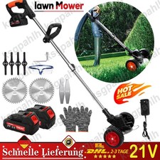 Akku Rasentrimmer mit 2 Akkus & Ladeger&auml;t Elektro Freischneider Motorsense 1800W