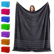 2X Extra Large Super Jumbo Bath Sheets 100x200 cm Egyptian Cotton XXL Big Towels