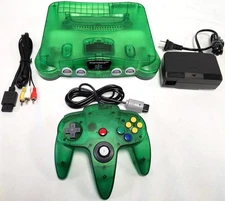 Vintage N64 Funtastic Jungle Translucent GREEN Nintendo-64 Gaming Console System