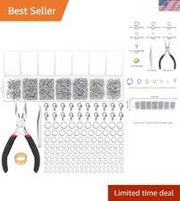 Complete Jewelry Repair Kit: 1500 Pcs Silver Jump Rings with Tools Organizers
