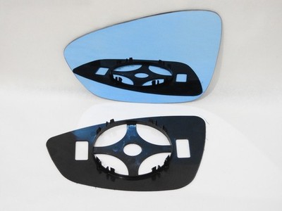 Blue tinted left wing mirror glass for VW Scirocco 2008-2017