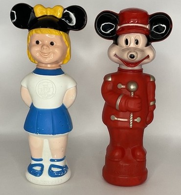1960s米国ビンテージsoaky ソーキー ソープボトル×２ マイティマウス他 Vtg 1960s Colgate Soaky Walt Disney Mickey The Bandleader
